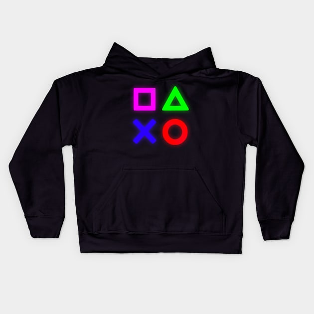 Controller Buttons Kids Hoodie by PH-Design